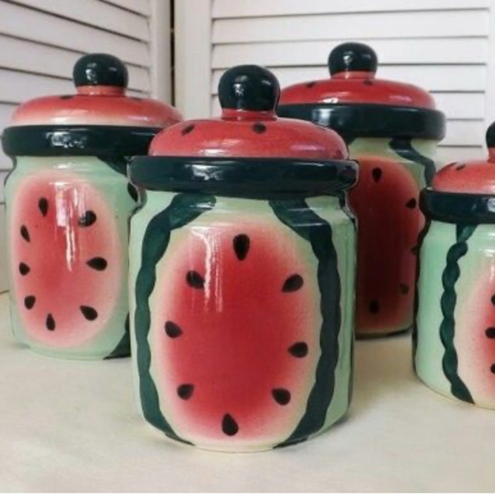 Watermelon Design Ceramic Canisters & Decor